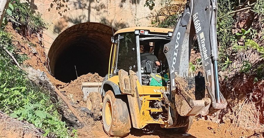 Acesso ao túnel Serra dos Órgãos, Construído pela Estrada de Ferro Therezopolis - Foto: AsCom PMT