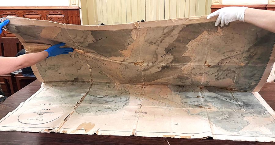 Mapa estava guardado no acervo da Casa da Memória - Foto: AsCom PMT