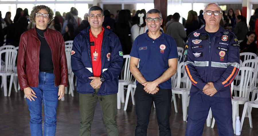 Capacitação é realizada por meio da parceria entre o PSE, vinculado à Sec. de Saúde, e o SAMU Teresópolis - Foto: AsCom PMT