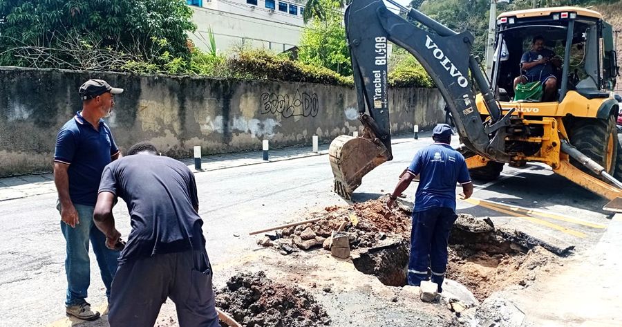 Reparos de galerias pluviais prosseguem em Teresópolis - Foto: AsCom PMT